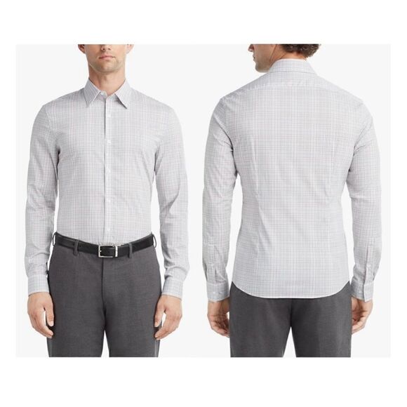 Calvin Klein Men's Dress Shirt Extreme Slim Fit Stain Shield - Picture 1 of 7